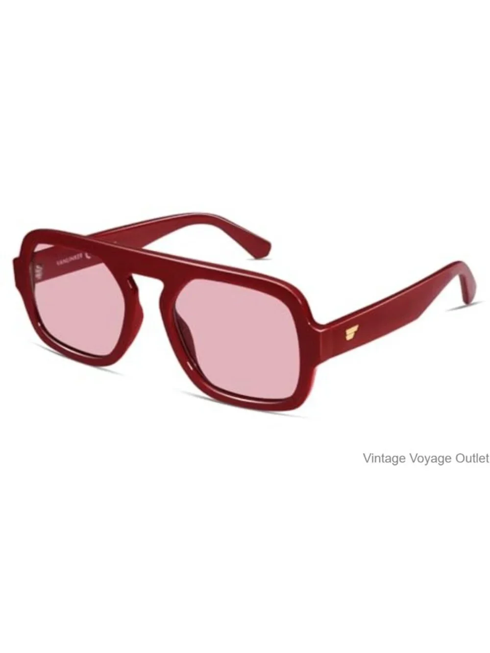 Retro Square Aviator Sunglasses, Oversized Acetate Frame, UV400 Protection